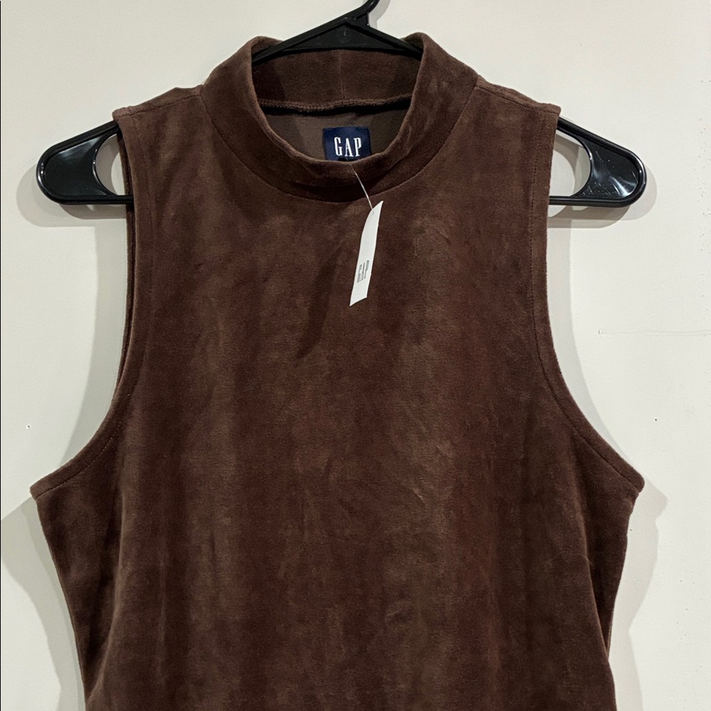 GAP Cappuccino Brown NWT Sleeveless Women's “Woodsy Brown”Bodysuit